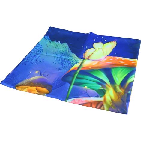 Tapisserie murale fluorescente en forme de champignon, lumineuse et réactive aux UV, idéale pour une chambre ou un dortoir, GTYG (299) 200 x 150 cm / 79 x 59 pouces (1/5)