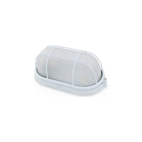 Aplique ovalado de aluminio con rejilla BLANCO E27 GSC 0700782 (1/2)