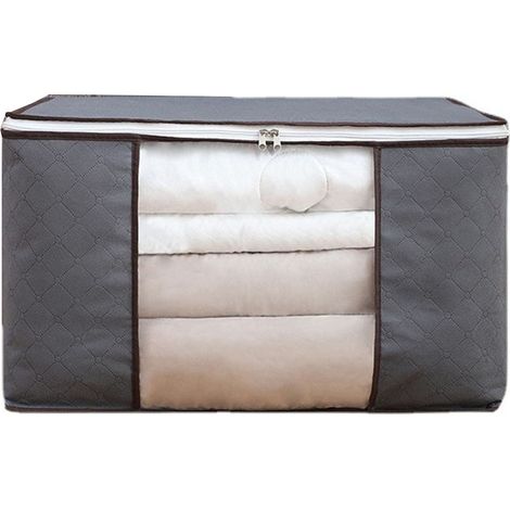 4 Sacs de Rangement pour Couettes Gris Grande Capacité Respirant Déménagement Vêtements (1/5)