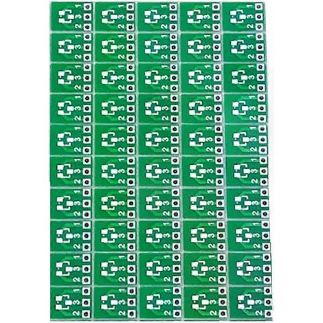 50 pièces SOT23 SOT23-3 Tour SIP3 Adaptateur double face SMD Tour DIP SIP3 Plaque convertisseur SOT SIP Support de circuit intégré, carte PCB DIY (1/4)