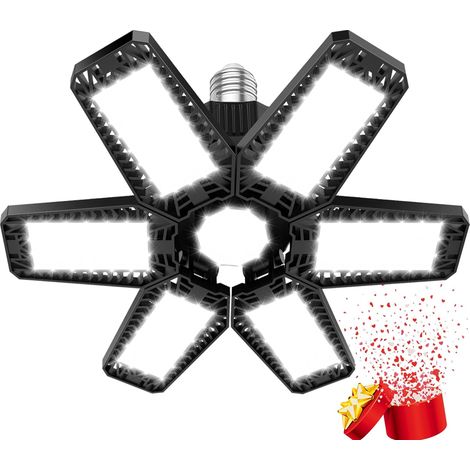 1 Ampoule LED Garage 185W, 6+1 Panneaux Ajustables, E27/E26, 18500LM, Pour Atelier, Entrepôt (1/5)