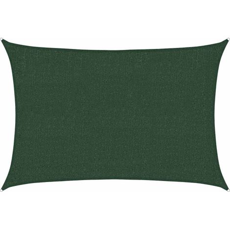 vidaXL Toldo de vela verde oscuro HDPE 160 g/m² 2x2,5 m (1/2)
