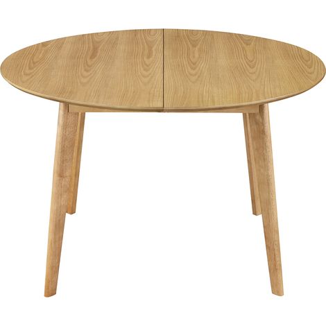Tavolo da pranzo design rotondo allungabile quercia L120-150 LEENA (1/4)