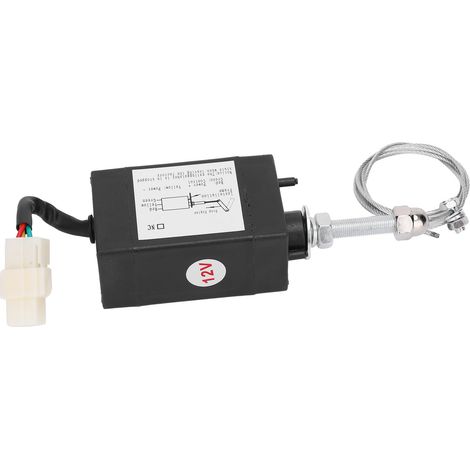 Solenoïde d'arrêt moteur 12V DC pour groupe électrogène, contrôleur de coupure flamme XHQPT, vanne de stop diesel, pièce de rechange. (1/5)