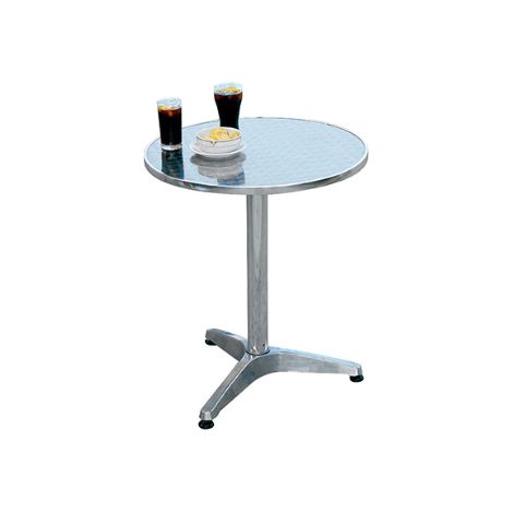 Tavolo in alluminio e acciaio Ø 60 cm MALIGI HOME MG/ZAFFERANO Alluminio-Acciaio