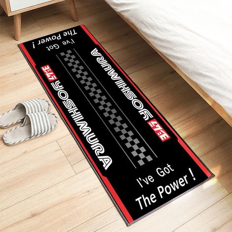 Tapis d'exposition pour moto 60 x 200 cm, antidérapant, idéal pour les passionnés de moto. Tapis décoratif, résistant aux taches et facile à nettoyer