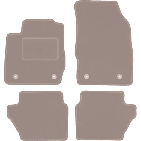 Beige Veloursmatten für: Mazda 2 II Fließheck (2007-2015)