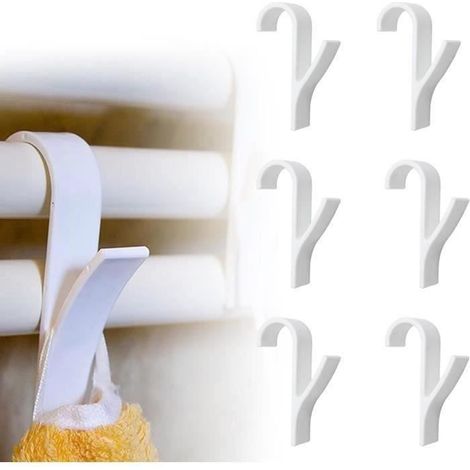 Crochets Porte-Serviette pour Radiateur de Salle de Bain - Pack de 6 (1/3)