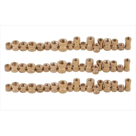 100 inserts moletés en cuivre injecté M3 OD4 (3/4/5/6/8/10) pour (1/3)