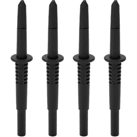 Sondes de test à fiche banane de 4 mm, sondes de pénétration de fil isolantes pour tests électriques, noires (1/4)