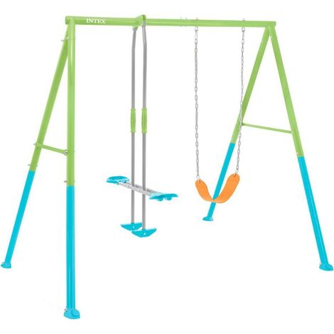 Intex École maternelle Balançoire à bascule claire acier