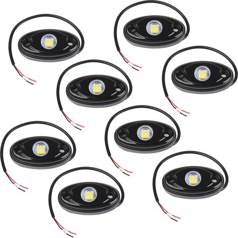 Set mit 8 wasserdichten IP67 LED-Scheinwerfern für Radkästen, Außen- und Innenbeleuchtung, kompatibel mit Autos, LKWs, Pickups, Motorrädern und Booten. (1/5)