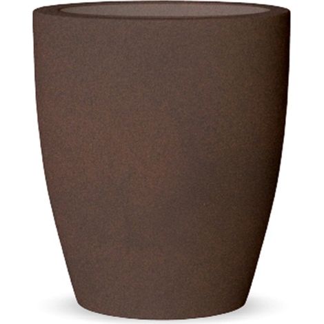 Jardinière ronde 40 cm en polyéthylène – Résistante aux UV – Volume de plantation 30,6L – Pour intérieur et extérieur – Bronze