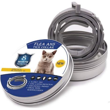 Collier anti-puces et anti-tiques pour chats et chiens. protection jusqu'à 8 mois antiparasitaire (37 cm) (1/5)