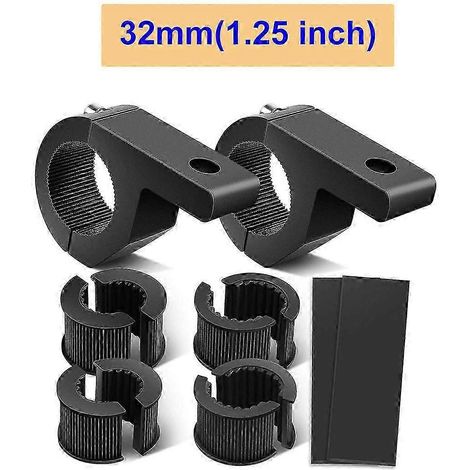 2 supports de fixation universels pour phares antibrouillard LED, projecteurs longue portée, arceaux de sécurité, barres de protection, arceaux de sécurité pour 4x4, quad et voiture tout-terrain. (1/5)