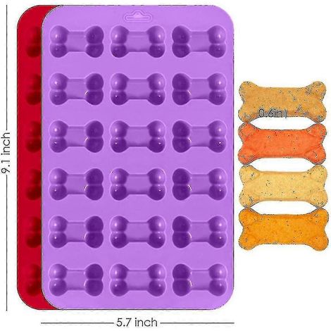 Lot de 3 moules en silicone réutilisables en forme de patte de chiot et d'os pour glaces à l'eau (1/3)