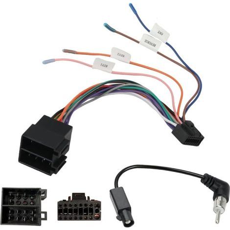16-Pin-auf-ISO-Autoradioadapter mit Antenne, ISO-Radio-Anschlusskabel, Autoradio-Kabelbaum für VW Polo, Golf, Passat, Beetle und BMW (1/5)