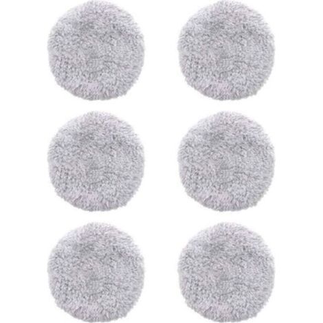 6 pieces de remplacement de chiffon de vadrouille lavable pour HOBOT 168/188 Robot de nettoyage de vitres tampons de vadrouille en microfibre accessoires reutilisables,modele:Gris 6 P (1/4)