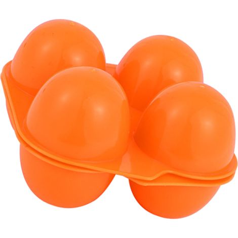 Boîte à œufs carrée pour 4 œufs, réutilisable, en plastique, anti-chute, idéale pour le rangement à la maison et le camping. (1/4)