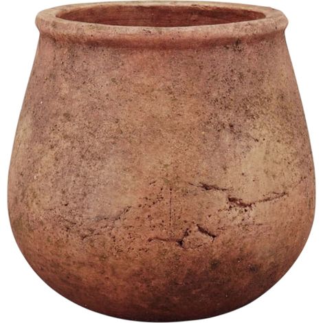 Couvercle de pot en terre cuite marron style vintage (1/2)
