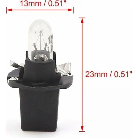 10 Pcs DC 12V 1.2W T5 Ampoule Tableau de Bord Jaune Clair pour Voiture Interne (1/5)