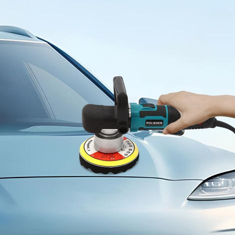 Polisseuse pour voiture, polisseuse excentrique 8 mm - 850 W, 6 vitesses, 2 000-4 500 tr/min, avec tampons de polissage de 150 mm, une polisseuse pour toute une vie (1/5)