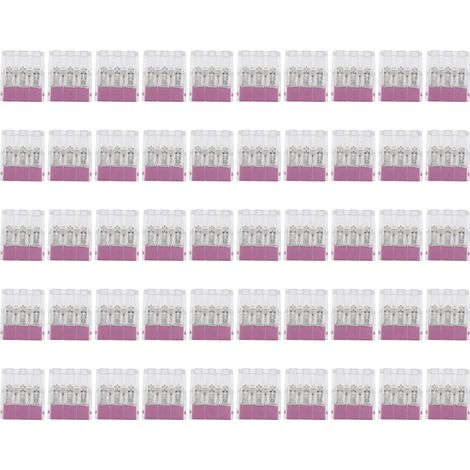 Lot de 50 connecteurs électriques rapides sans torsion, type PCT-106, bloc de jonction à poussoir pour câbles. (1/5)