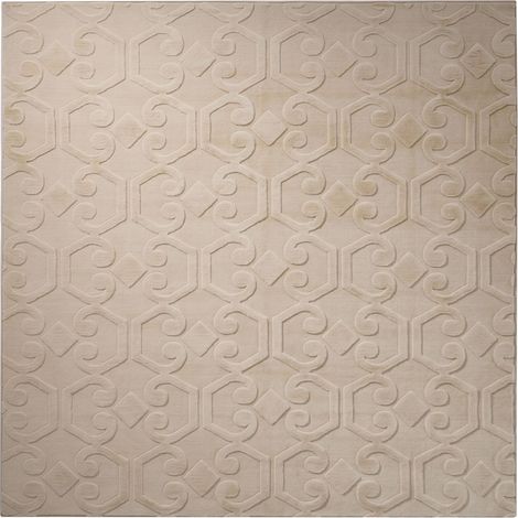 Tappeto in jacquard, 160 x 160 cm, beige Gannett (1/5)