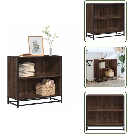 Bibliothèque chêne marron 80,5x35x76 cm bois d'ingénierie - Armoire À Livres - Armoires À Livres - Bibliothèque - Armoire De Rangement (1/5)