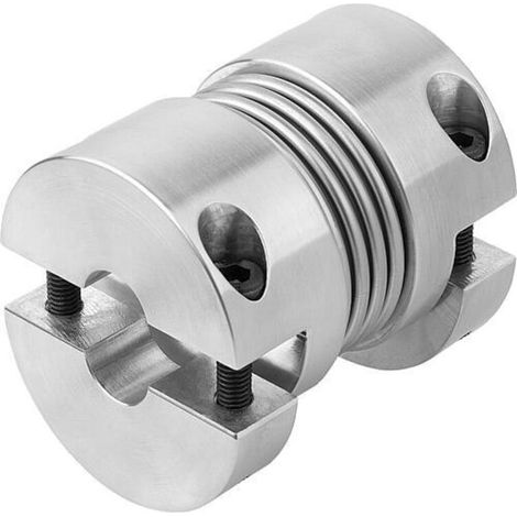KIPP Metallbalgkupplung Gr. 80 D1=28 D2=28 L=94 Aluminium (1/3)