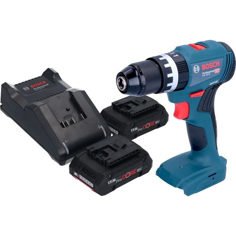 Bosch GSB 18V-45 Trapano a percussione professionale a batteria 18 V 45 Nm senza spazzole + 2x batteria ricaricabile ProCORE 4,0 Ah + caricabatterie