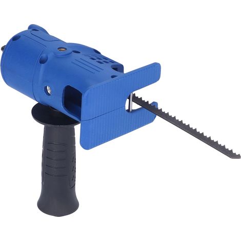 Scie sabre électrique réciproque, scie sauteuse convertie pour perceuse, kit de coupe à fixation rapide (bleu, adaptateur pour perceuse) (1/5)