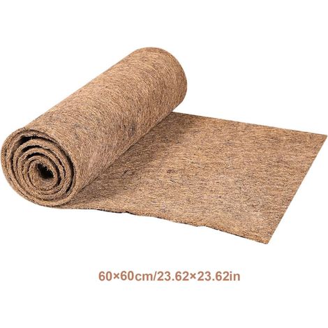 Liner En Fibre De Coco - Pour Panier Suspendu Et Pot De Fleurs - Forme Demi-Lune - 60 x 60 cm (1/3)
