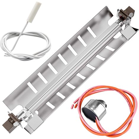 WR51X10055 Refrigerator Defrost Heater Kit, WR55X10025 Temperature Sensor, WR50X10068 High Limit Thermostat, suitable for GE, General Electric, and Kenmore, by Romalon (1/5)