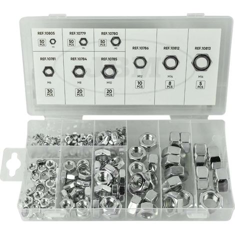 Assortimento dadi JBM 243 pezzi custodia scomparti