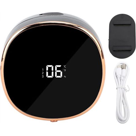 Distributeur automatique de savon mural, rechargeable, sans contact, intelligent, pour salle de bain et cuisine (noir) (1/5)