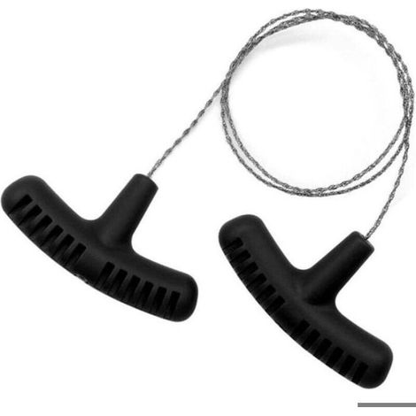 Mini scie à fil multifonction - ZOR® - 63 cm - Acier inoxydable - Noir - Jardinage - Camping - Coupe du bois - Léger (1/5)