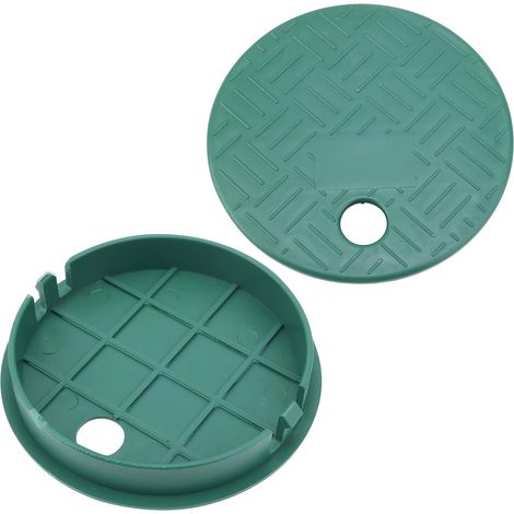 Lot de 2 Couvercles de Valve d Arrosage Couvercle de Boîte Valve d Irrigation par Aspersion Couvercles Valve Ronds Arroseur Pelouse (1/5)