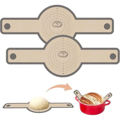 Set mit 2 Silikon-Backmatten mit Griffen, dunkelgrau (1/5)