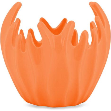 Dekorative Schale aus orangefarbenem Korallenrot (1/2)