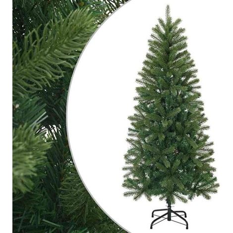 Sapin de Noël artificiel vert, 120 cm, en PVC, PE et acier. (1/5)