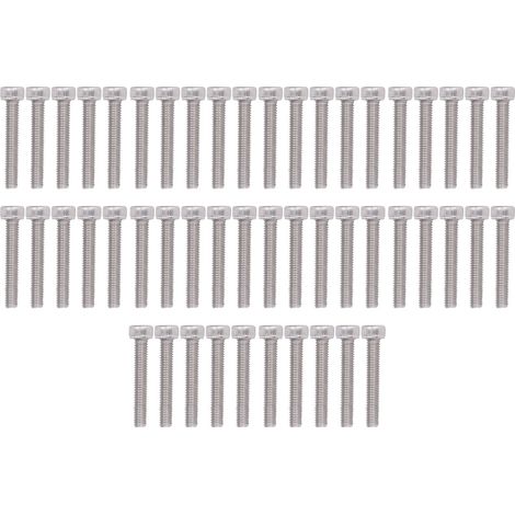 50 vis à tête cylindrique creuse hexagonale en acier galvanisé M4 pour la fixation et le serrage de moules de pièces de machines 2800-0004-0025 (1/5)