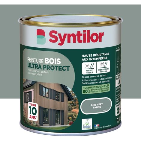 Vernice per legno da esterni Ultra Protect SYNTILOR, grigio-verde satinato, 0,5 l SYNTILOR (1/5)