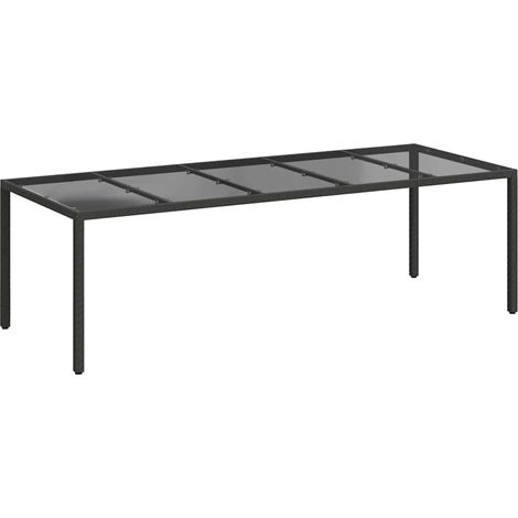 Maison Exclusive - Gartentisch Pur Schwarz 250 x 100 x 75 cm Poly
