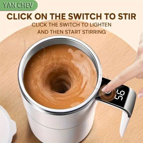 Automatic Blending Cup - Blender, LCD Display Blender Automatic Mixing Cup, Coffee Cup Blender, Blender Cup for Kitchen/Workplace/Travel (1/4)