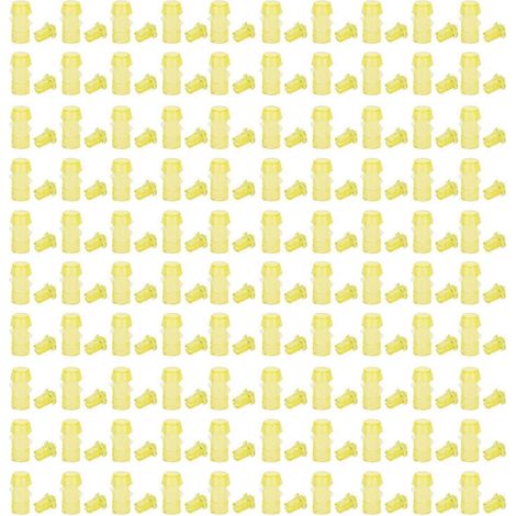 100Pcs Fixation LED 5mm Jaune, Bague Plastique pour Voyant Indicateur, Abat-jour pour Lampe d'Aéronef, Montage sur Panneau (1/5)