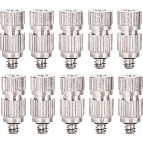 Lot de 10 buses de brumisation pour système de refroidissement extérieur en acier inoxydable à haute pression avec filtre en laiton pour système de brumisation (taille : 0.2mm) (1/5)