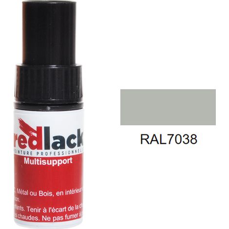 Frasco de retoque con pincel 9 ml – RAL 7038 Gris ágata – mate – para múltiples superficies – Redlack