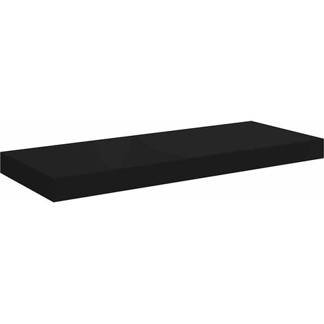 Étagère murale flottante Noir 60x23,5x3,8 cm MDF (1/5)