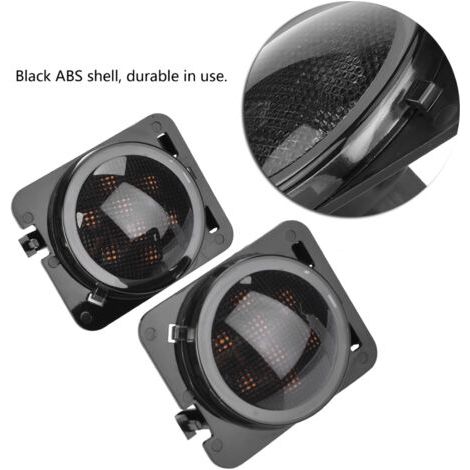 Paire de feux de position latéraux clignotants pour garde-boue LED pour Jeep Wrangler JK 2007-2015 (1/5)